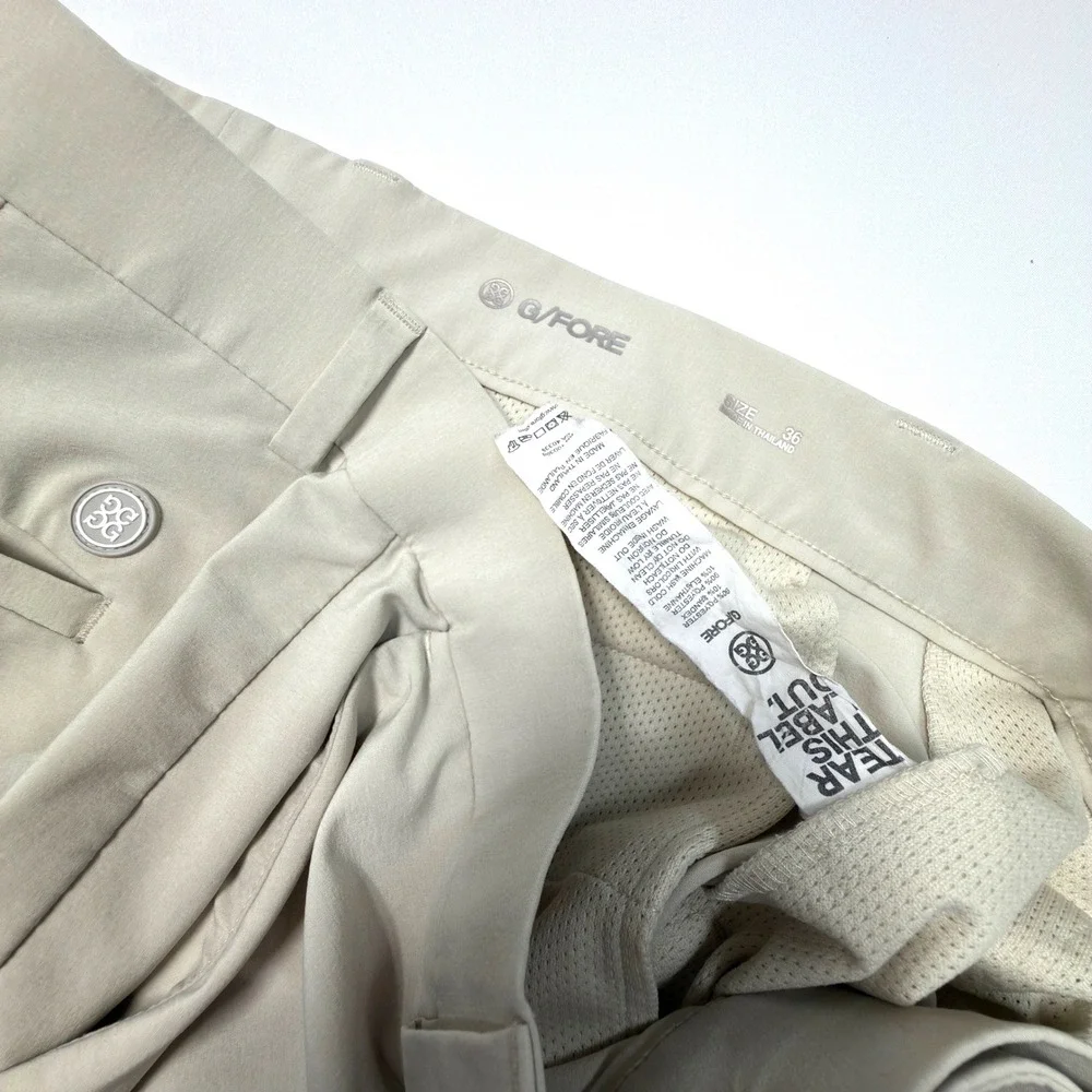 G/FORE Maverick 4-Way Stretch Golf Shorts Men's 36 Beige Khaki Performance
